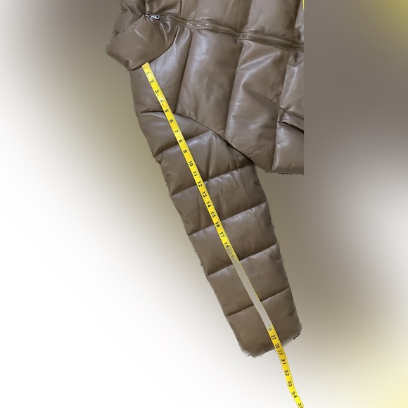 Sebby Collection Faux Leather Puffy Coat - Picture 5 of 7